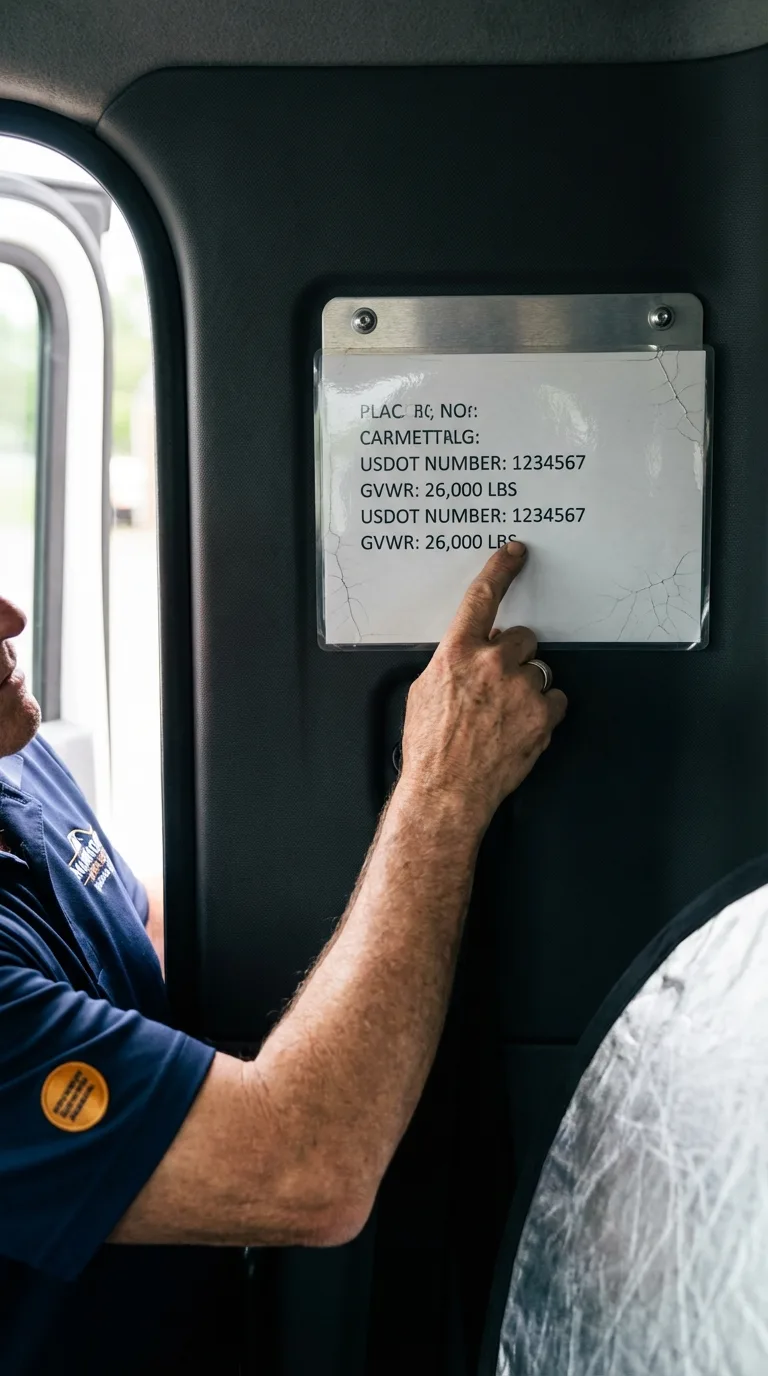 USDOT licensing placard verification in Port Byron